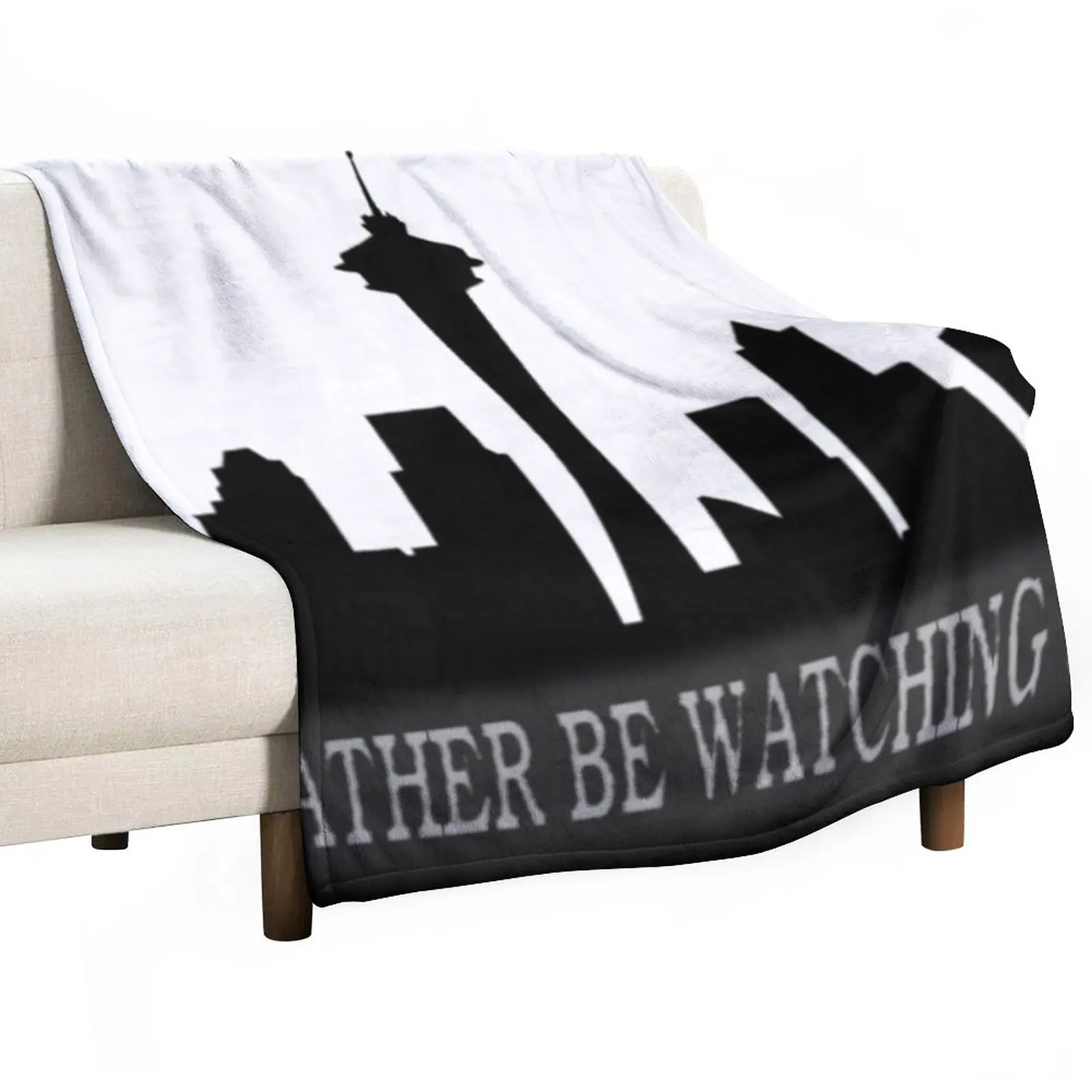 Greys - I'd rather be watching Grey's Throw Blanket Picnic Blanket Thin Blankets Bed covers