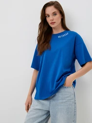 НЕ САХАР Russian Insription Letter Print Women's T-Shirt Slogan Summer Cotton Tee Graphic Large Size Drop Sleeve Top