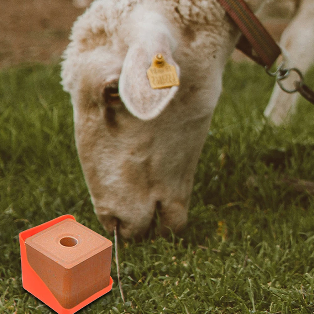 

2pcs Thickened Livestock Salt Block Holder Large Opening For Sheep Goat Horse Cattle Deer Mineral Feeder Durable Storage