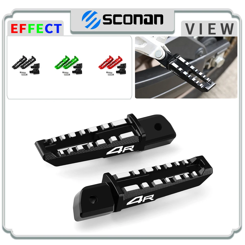 

Motorcycle Accessories CNC Aluminum For ZX4R ZX-4R ZX 4R -2023 2024 2025 All Year Rear Foot Pegs Rests Passenger Footrests