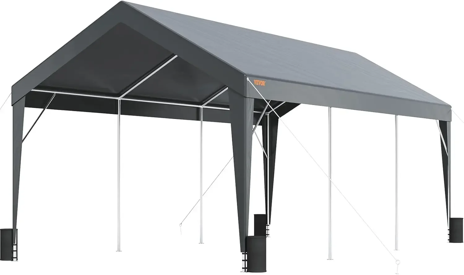 

Upgraded 10x20 ft Heavy Duty Carport Car Canopy, Car Port Garage Boat Shelter Party Tent with 8 Reinforced Poles and 4 Wei