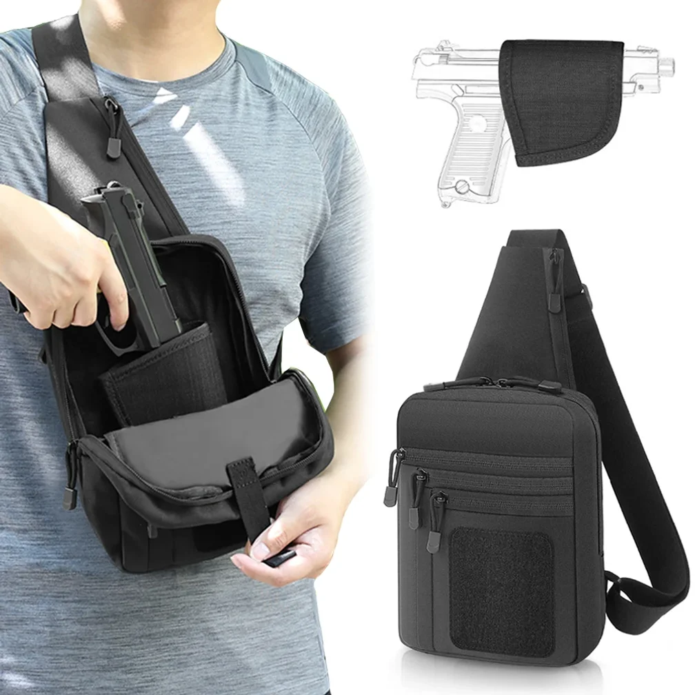 Edc Concealed Carry Sling Bag - Borsa Tattica per Pistola, Fondina per