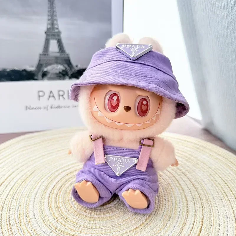 Per 17 centimetri Labubus Mini Vestiti per le Bambole Vestito Cappello Borsa Vestiti Scarpe Labubu II Accessori per Bambole Coltiva Seduta Gioco di Partito Giocattoli