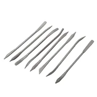 8pcs Coarse Riffler Files 190mm Carbon Steel Curved Double Ended Hand Tools Wood Rasp File Set Woodworking Carving