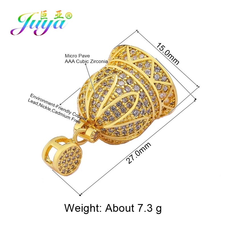 Juya DIY Pearls Necklace Components Handmade Decorative Crown Connector Pendants Accessories For Women Tassels Jewelry Making