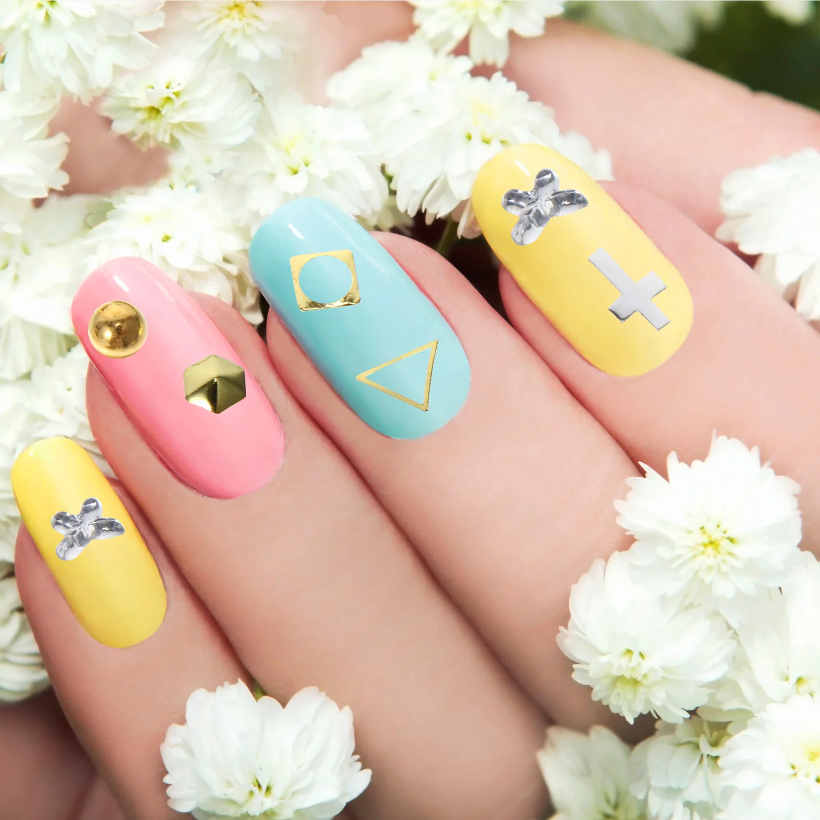 Zestaw do zdobienia paznokci DIY, ćwieki, ozdoby do manicure, biżuteria do salonu i użytku domowego, akcesoria do zdobienia paznokci, cyrkonie.