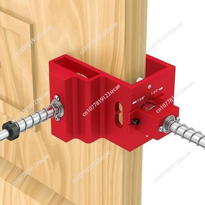 Door lock installation kit, aluminum alloy door hole drilling kit 1-3/8