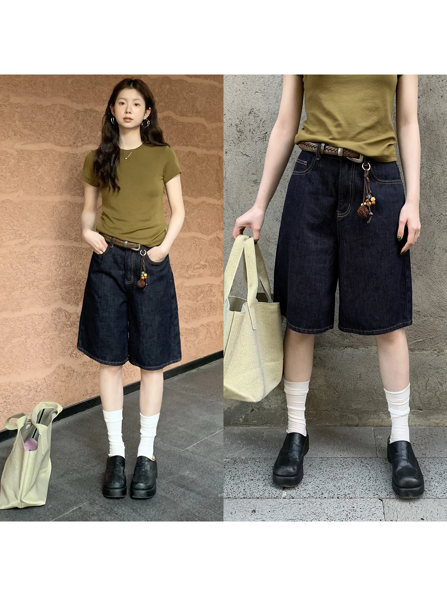 

Low Waist Straight Leg Five-Quarter Length Women's Jeans Versatile Casual Spring Seasonal Faionable And Attractive Pants