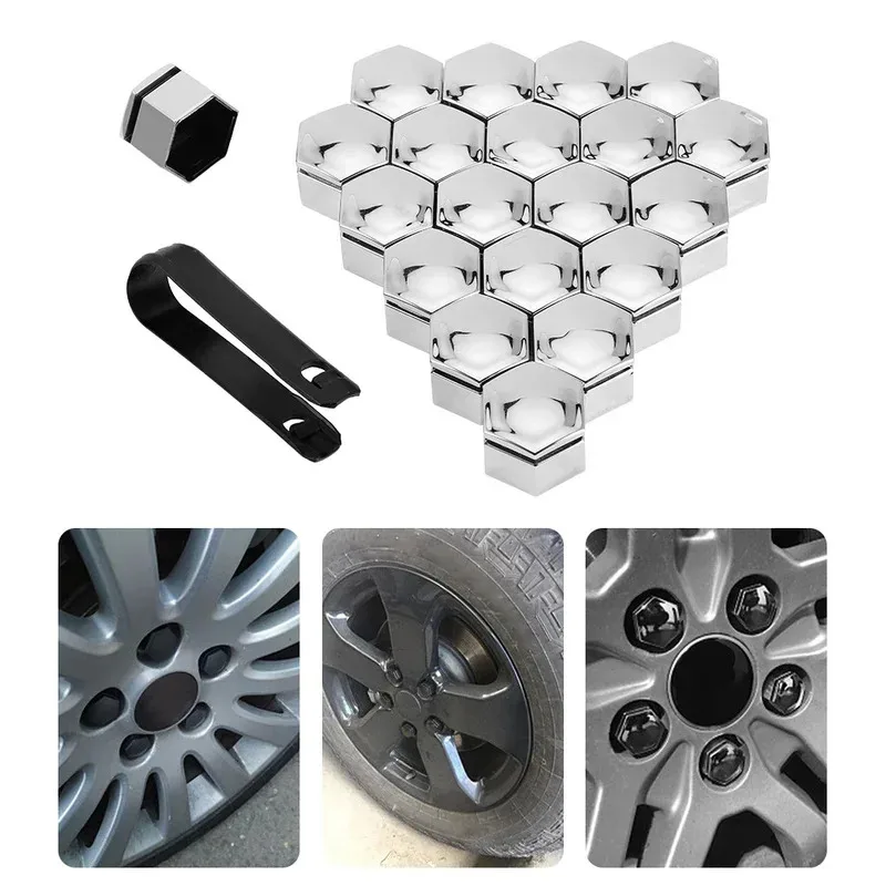 20/40/60/80pcs Car Wheel Nut Cap 17/19/21mm Protective Cap Rust Proof Wheel Hub Screw Cover Tire Nut Bolt External Decoration