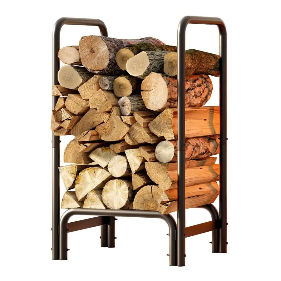 

Beauty Firewood Rack Log Holder,Log Storage Holder,Storage Rack,Firewood Stacker for Fireplace Indoor OutdoorSmall