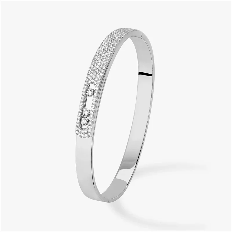 S925 Sterling Silver Classic MOVE NOA Full Diamond Bracelet Official Website Jewellery Women's Wedding Jewelry Gift