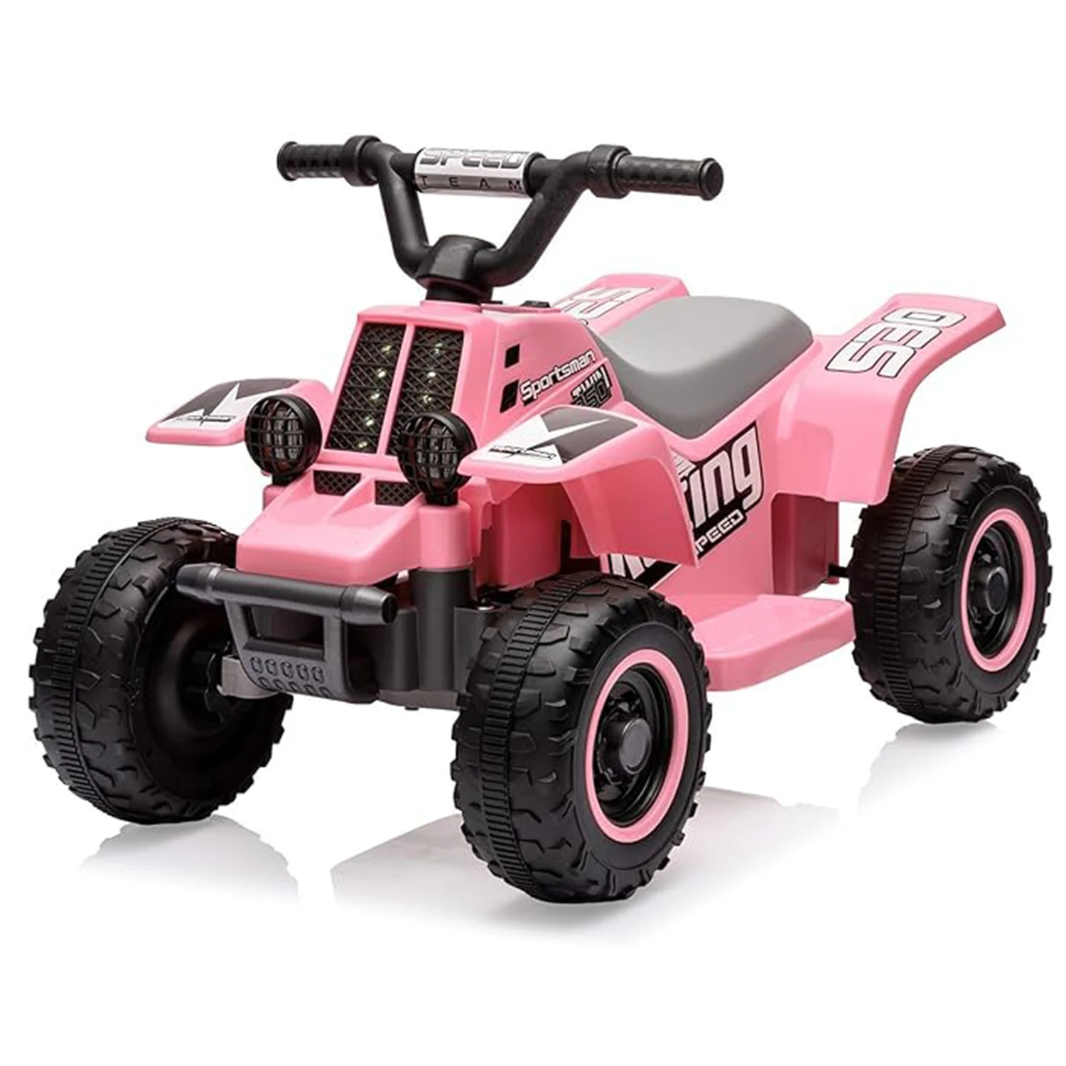 Elektrische Quad voor Kinderen 4+ Jaar 6V Zitauto met LED Koplampen Muziek ÉÉN-KNOPS Start Tot 5 km/u Lange Batterijduur - afbeelding 1