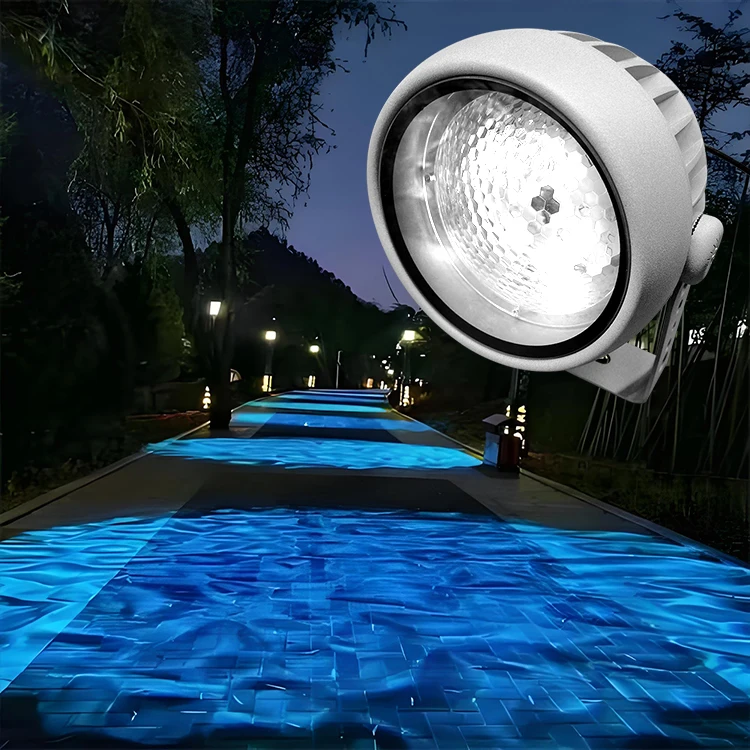

IP65 Waterproof 60W RGBW Flood Light Dynamic Water Ripple LED Projection Spotlight for Garden Pool Ocean Park