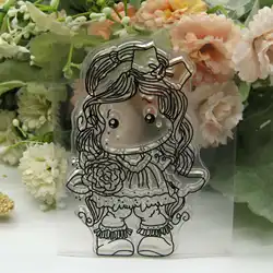 Flowers Transparent Silicone Clear Rubber Stamp And Die Sheet Cling Scrapbooking DIY Cute Pattern Photo Album PaperCard Decor