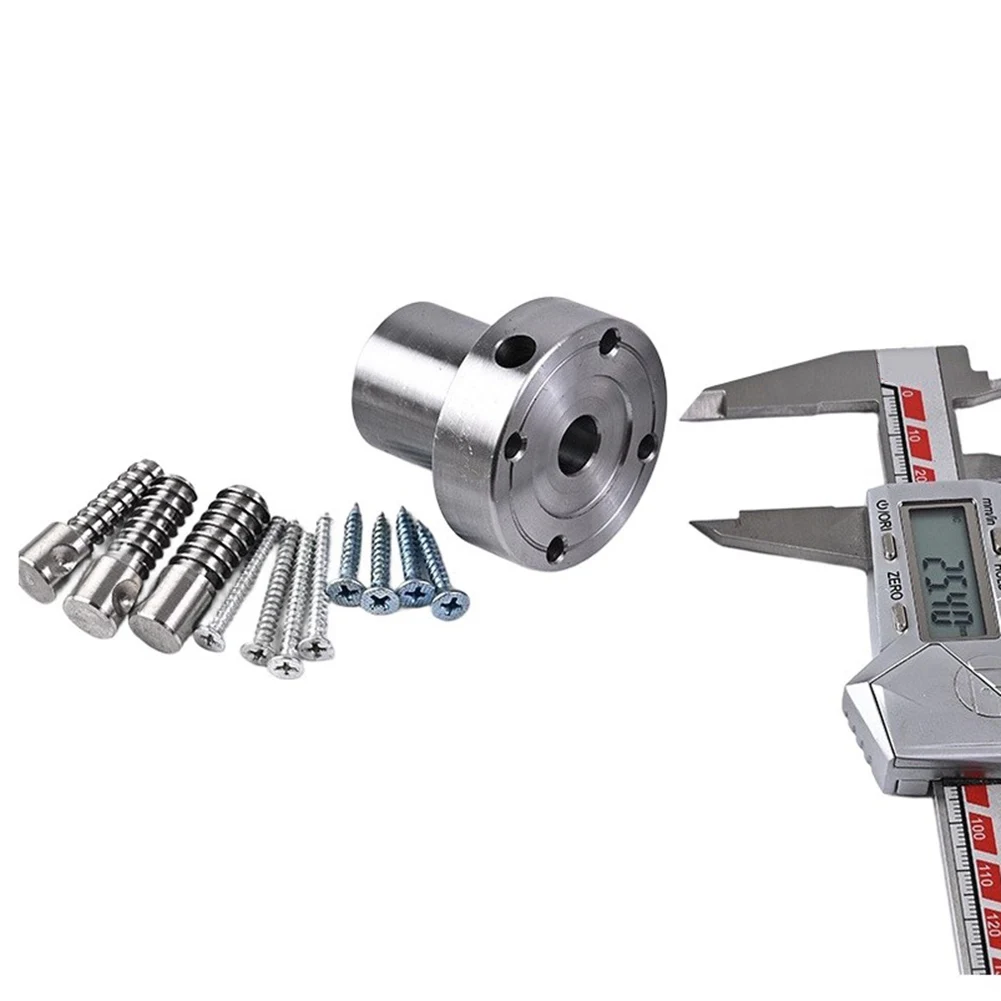 2 Inch For Wood Screw Faceplate Compatible with Standard For Wood Lathes - 150x150mm Carbon Steel Plate with 4 Screw Mounts