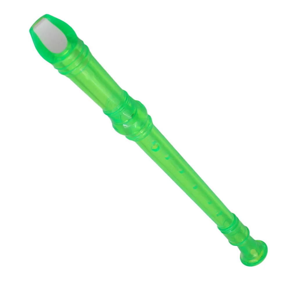 

8 Hole Instrument Soprano Recorder Green Recorder Instrument Music Flute Transparent ABS Material