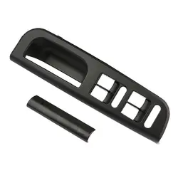 2PCS Set Car Master Window Switch Control Panel Trim Bezel Black For VW Jetta Passat Golf MK4 1999-2005 3B1867171E 3B0867175