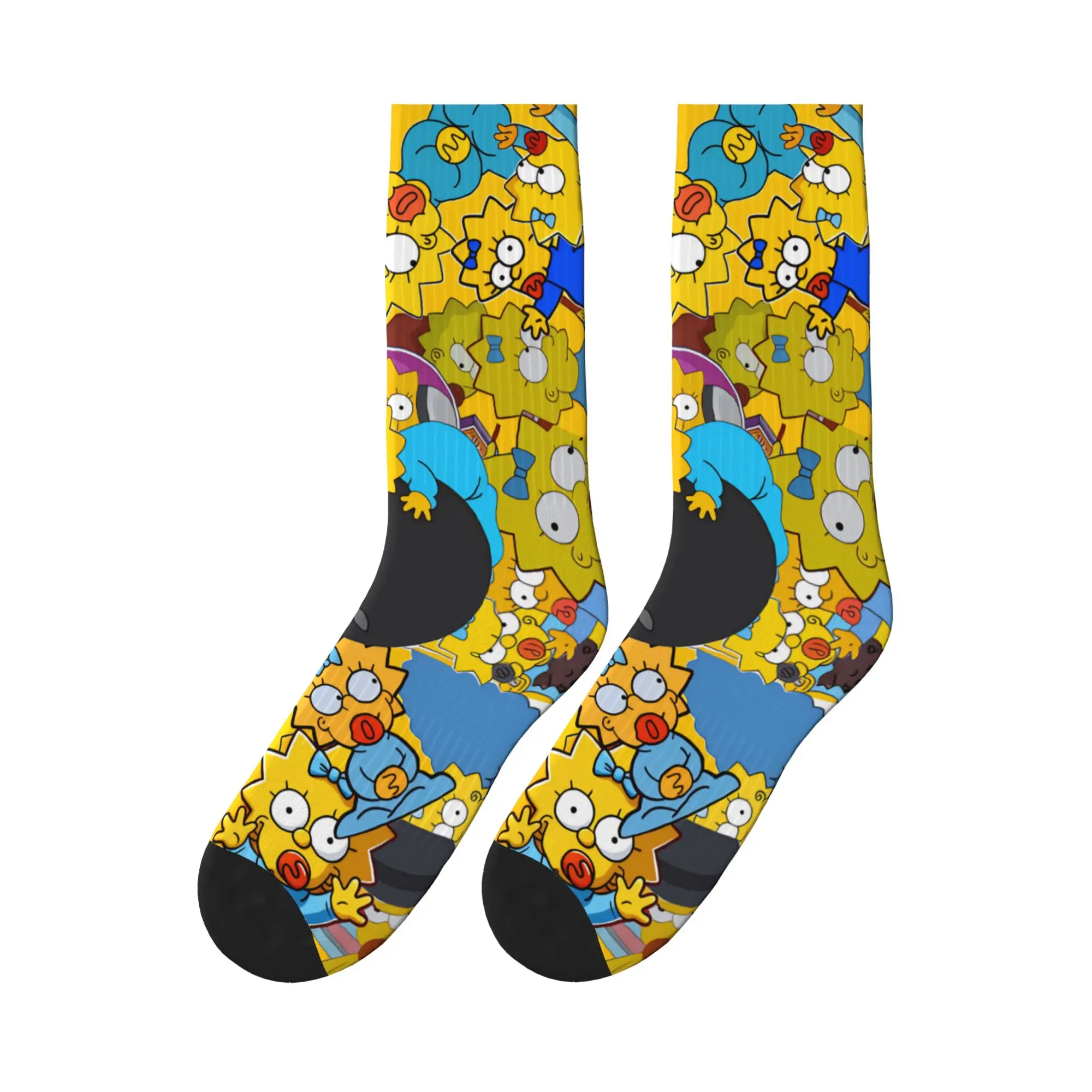 

Maggie S-Simpsons Baby Repeat Pattern Stockings Couple Socks Soft Vintage Socks Autumn Skateboard Non Slip Graphic Socks Gift