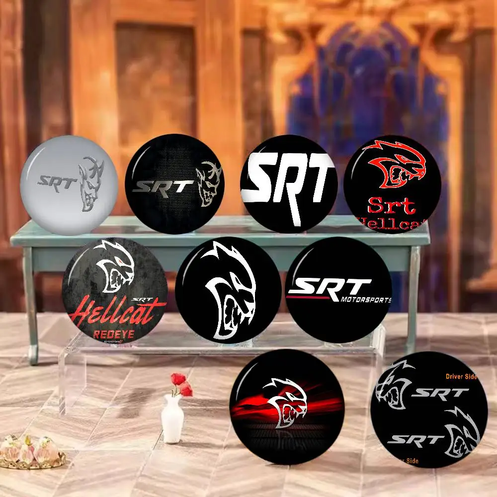 SRT Hellcat Demon Dodge Challenger Car Button Pin Handmade Brooch for Clothes Badge Backpack Decoration Jewelry Accessories view 2