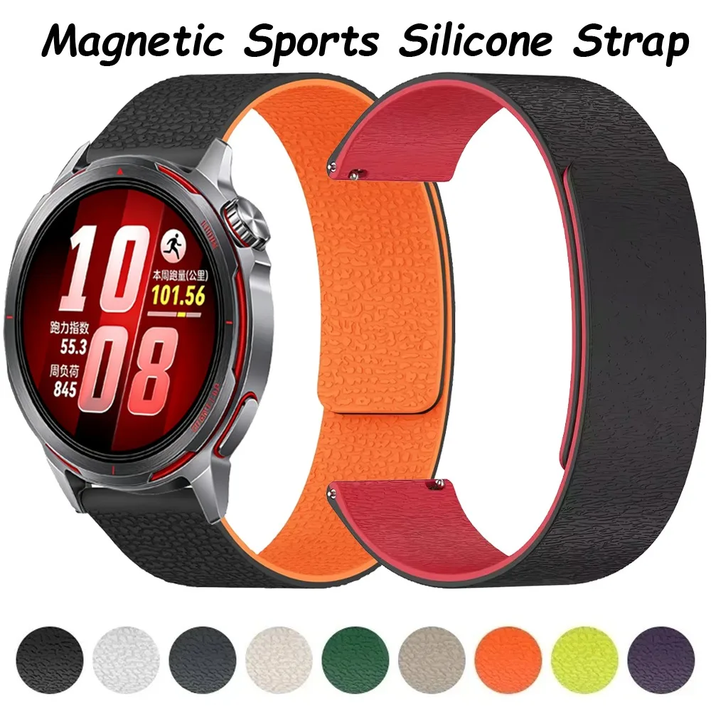 Magnetisches Sport-Silikonarmband für Huawei Watch GT Runner 2/Ultimate 2/5 GT6-5-4 46mm Komfortabel für Samsung Galaxy Watch 7 6 5 4
