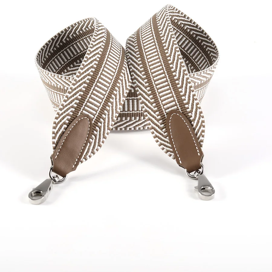 Холщовый ремешок шириной 5 см в сочетании с прошитым вручную ремешком для сумки Etoupe Swift, подходит для ремня для сумки Kelly