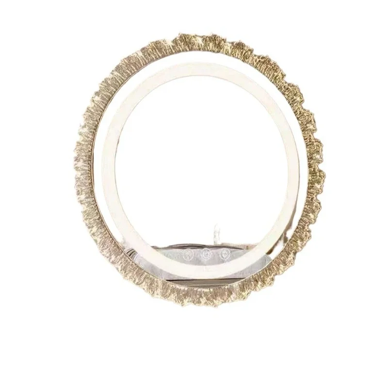 

Crystal makeup mirror with lamp led special-shaped desktop desktop bedroom rotating dresser
