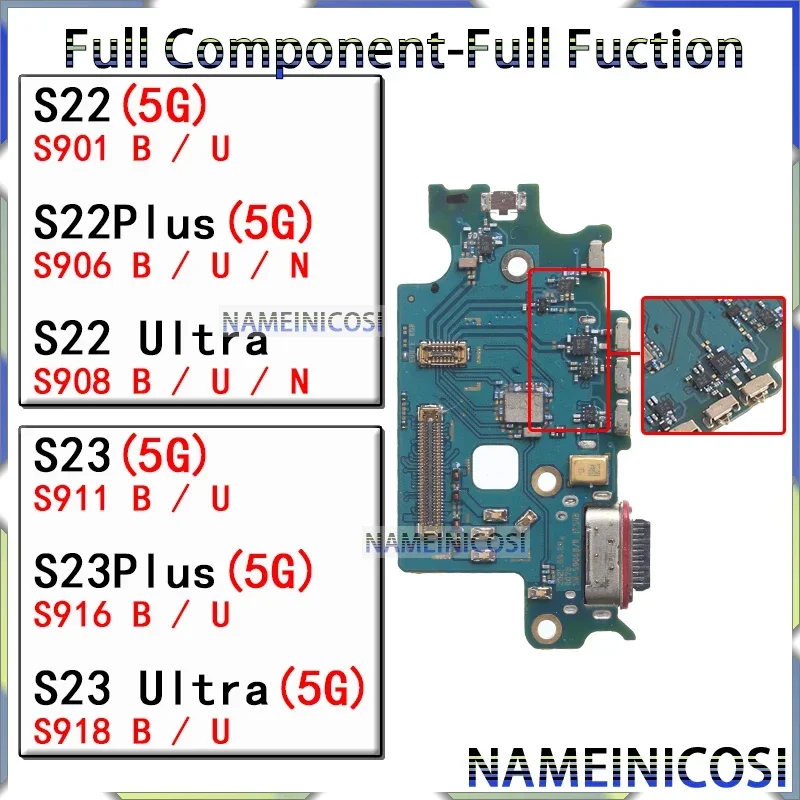 

Usb Dock Charger Port for Samsung Galaxy S22 S23 Plus Ultra S901 S906 S908 S911 S916 S918 0 B U N Charging Board Module