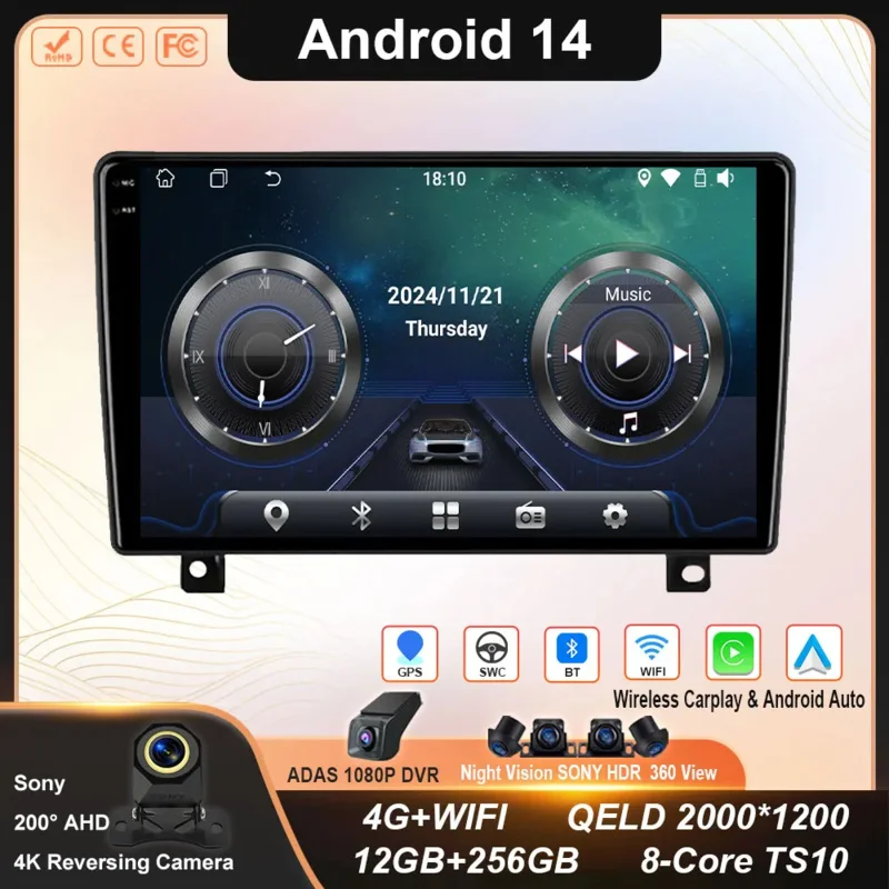 Android Car Radio For Opel Astra H 2006 - 2014 Video Multimedia player Navigation Stereo GPS QLED WIFI 4G BT No 2din 2 din dvd