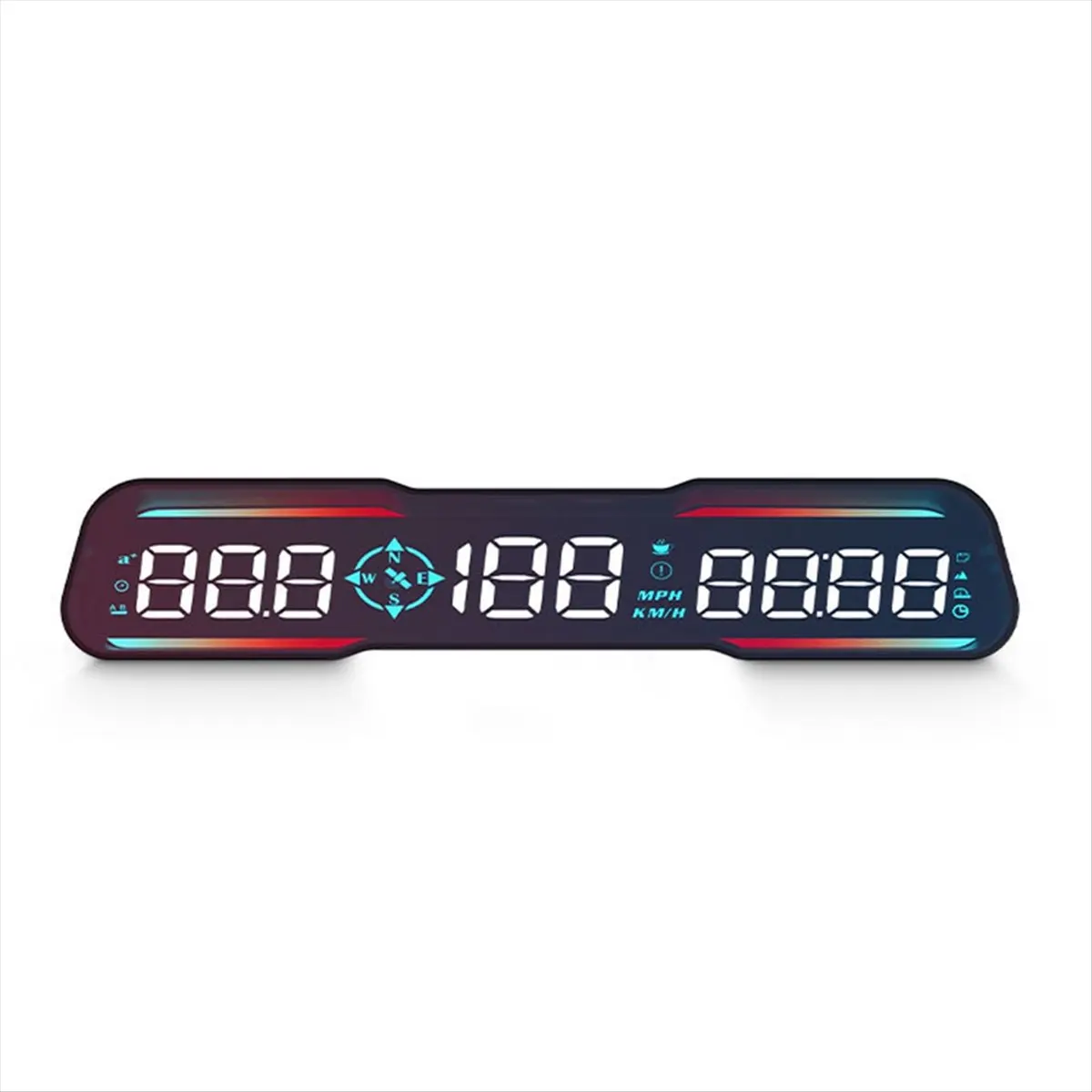 newT77 G19 HUD Head Up Display Speedometer Car Speed Gauge MPH Overspeed Alarm Driving Angle Time Compass Driving Alarm
