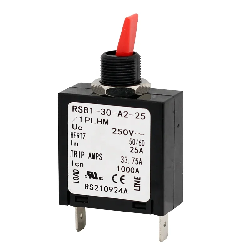 

25A 250V Toggle Single Pole Circuit Breakers Hydraulic Magnetic Circuit Breaker Disyuntor Dc Solar Manual Transfer Switch Surge