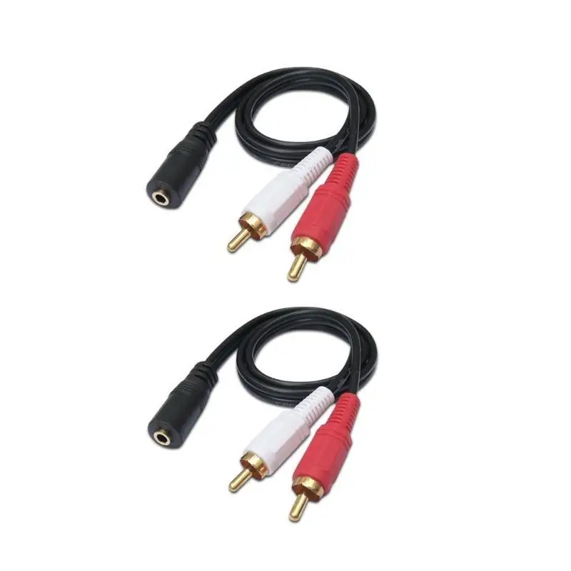 R53C 3,5-mm-Buchse auf 2RCA-Stecker Kopfhöreradapter Y-Splitter Stereo-Soundkabel – Detail 7
