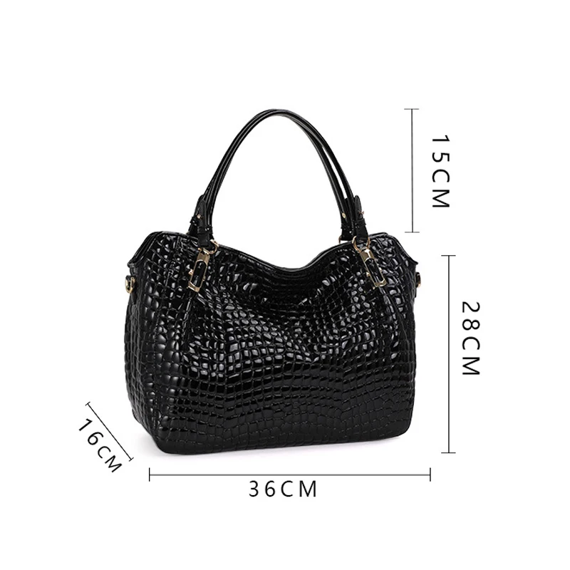 New Fashion Alligator Women Handbags Genuine Leather Ladies Shoulder Bags Female Brand Luxury Real Leather Large Crossbody Bag