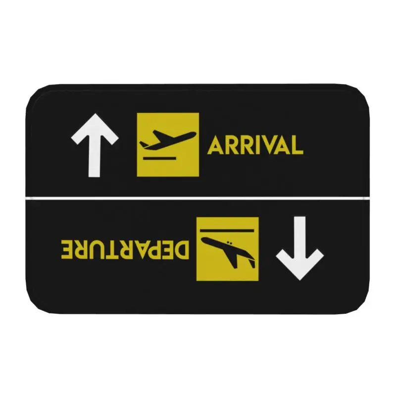 Aviation Departures Arrivals Doormat Non-Slip Kitchen Bath Mat Toilet Door Floor Entrance Carpet Rug