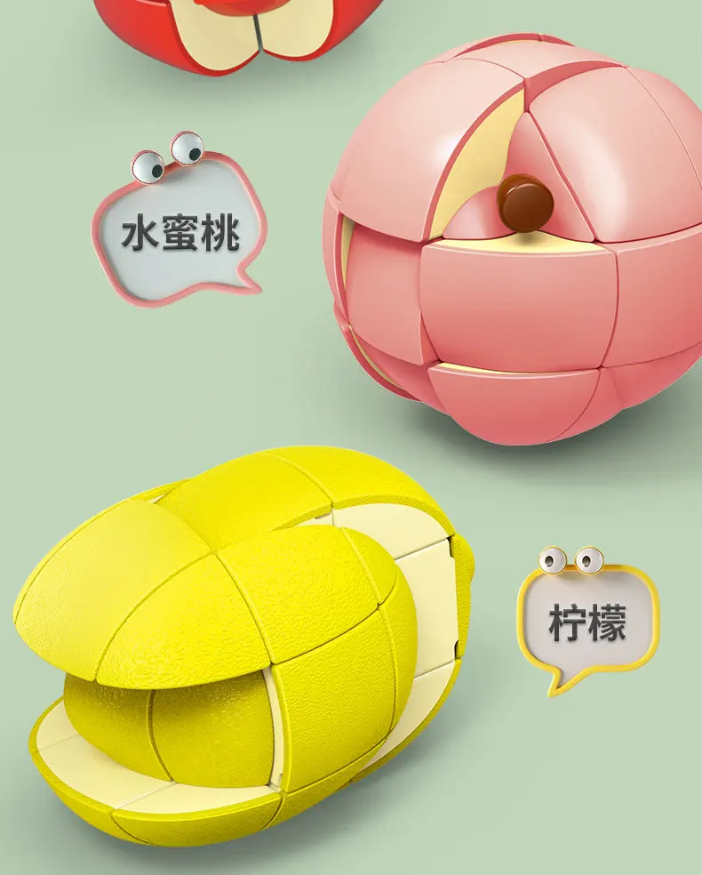 [Picube] FanXin Fruits Strange-Shape 3x3 Cube High Speed Cubes Puzzle Magic Professional Learning&Educational Cubos Kid Toys