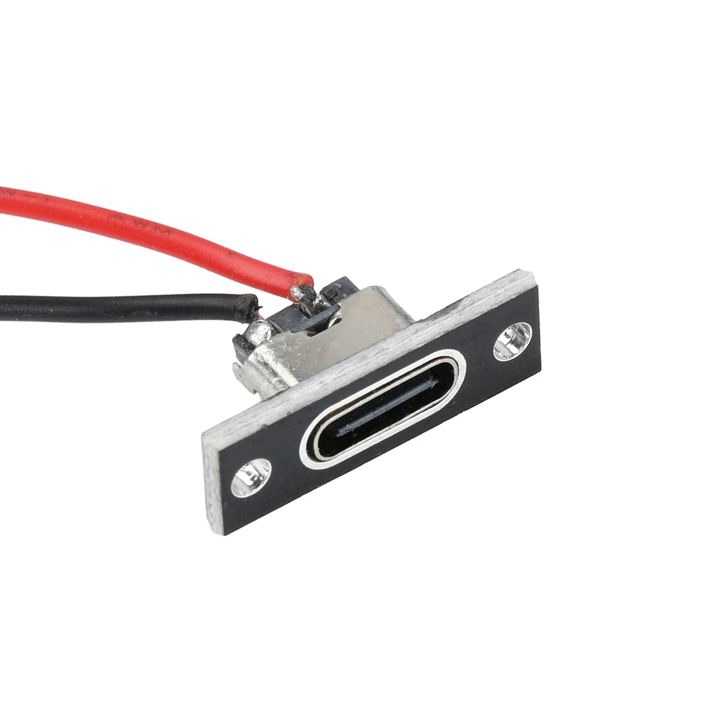 Jack USB a 2 pin Porta dati di ricarica Porta di ricarica impermeabile di tipo C Linea di striscia 2P di connettore femmina con giunto a saldare