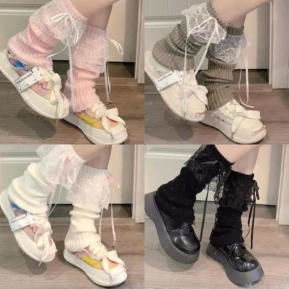 

Autumn/Winter Lolita Boot Cuffs Bubble Socks Leg Warmers Gothic Knitted Foot Cover Crochet Socks Women's Foot Warmers