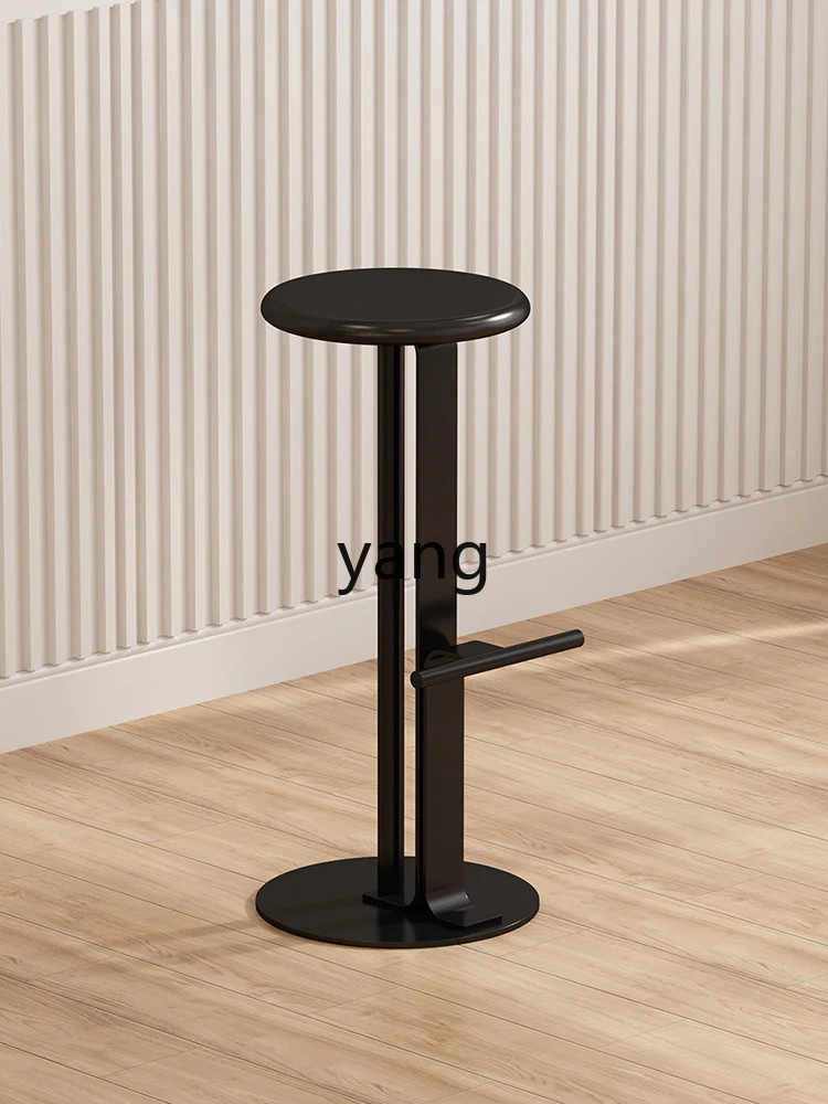 Yjq Outdoor Stainless Steel Bar Chair High Stool Courtyard Outdoor Bar Chair Outdoor Household Light Luxury Kitchen Island