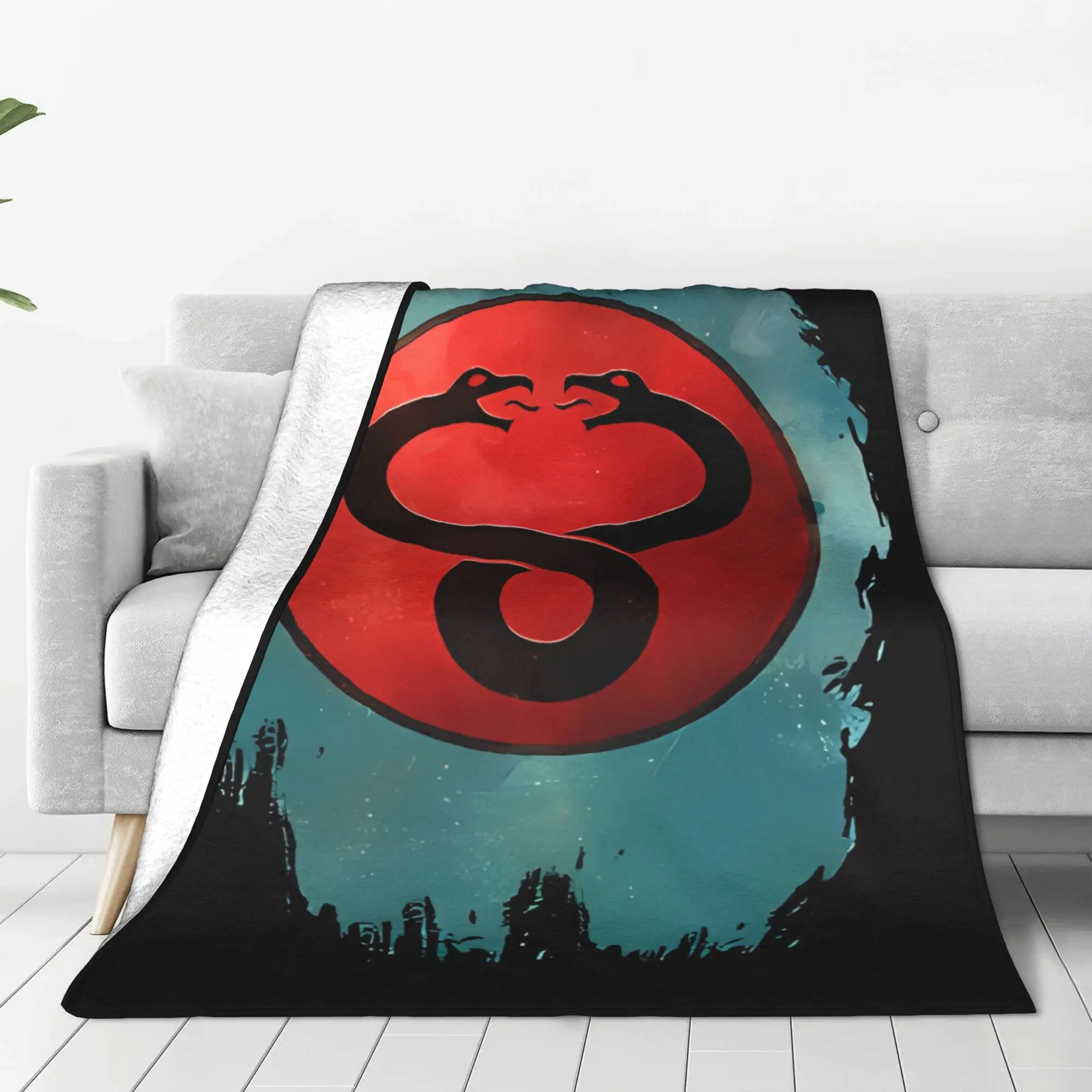 1PC Mumm Ra Grunge Logo Snakes ThunderCats Home Room Decorations Winter Blankets For Adults Bedding Home Interior Sofa Knee