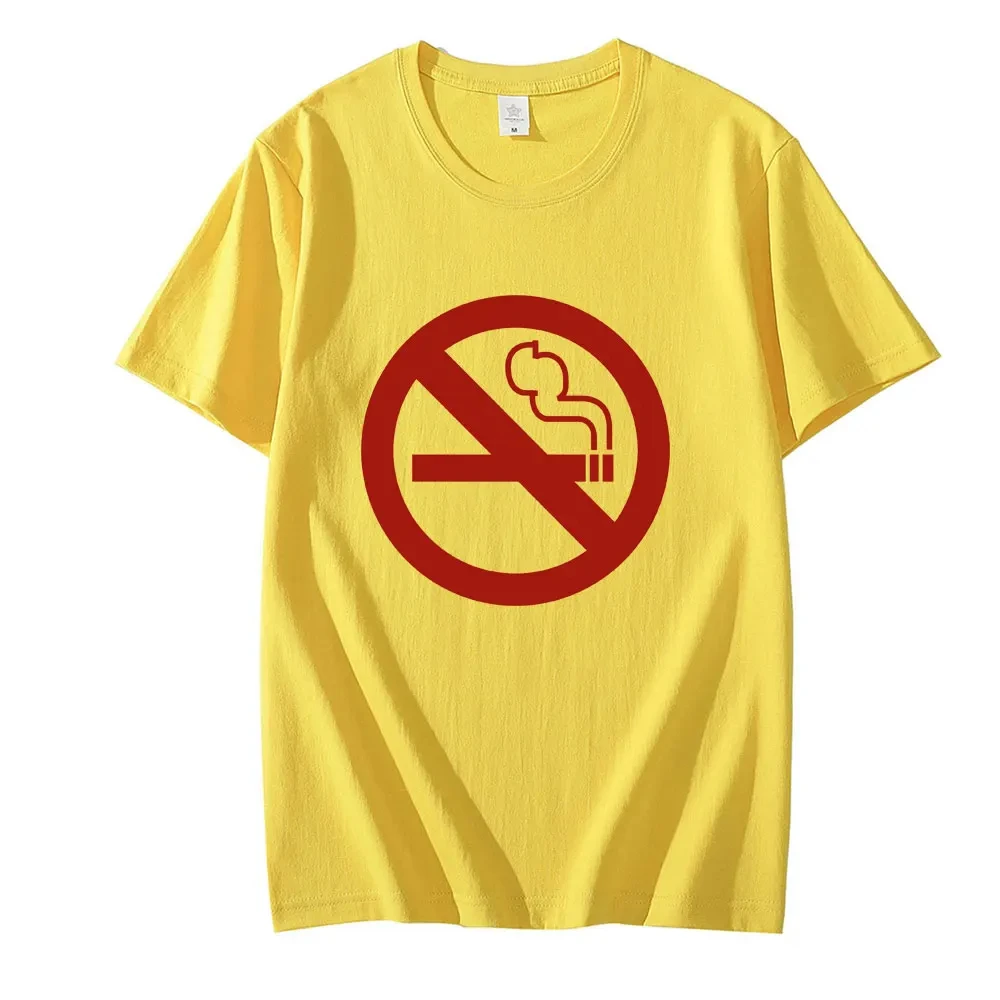 No Smoking T Shirts for Men Funny Dventure Time Tops Tee Cotton Short Sleeve O-neck Tee Shirt Summer Unisex Streetwear