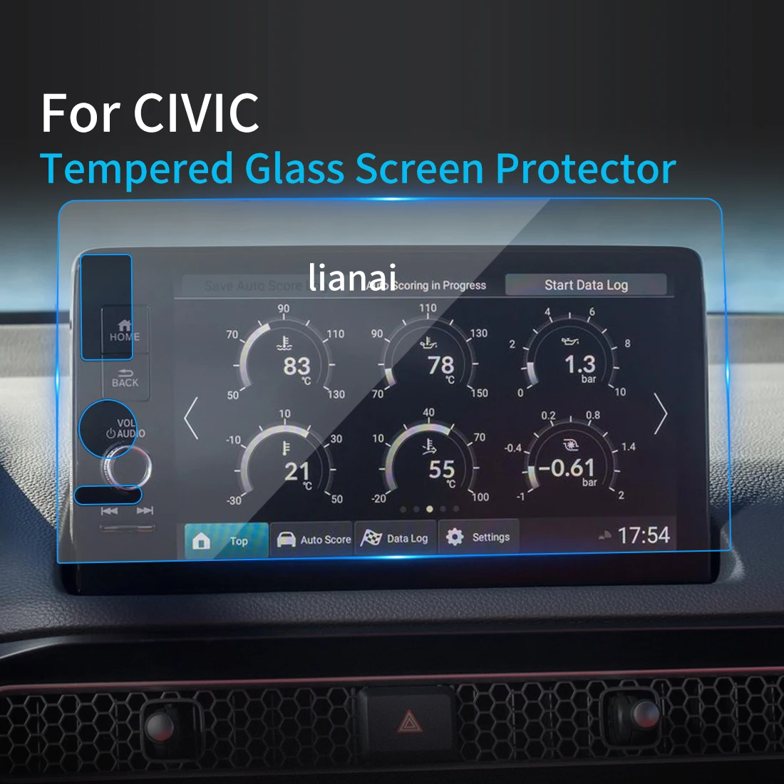 Screen Protector For HONDA CIVIC 2024 Carplay Tempered Glass Protective Film Multimedia Screensaver Car Sticker Auto Accessory