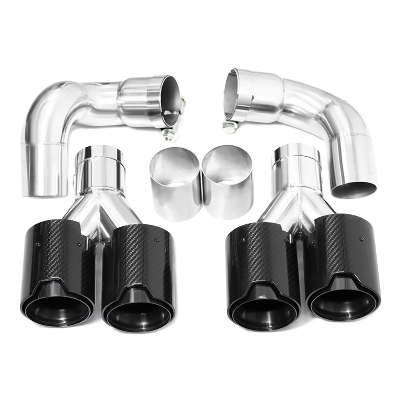 Car Exhaust Pipes For  G60 G68 525i 528i 530i Upgrade Stainless Carbon Fiber Exhaust Tip M Performance Quad Muffler Tip