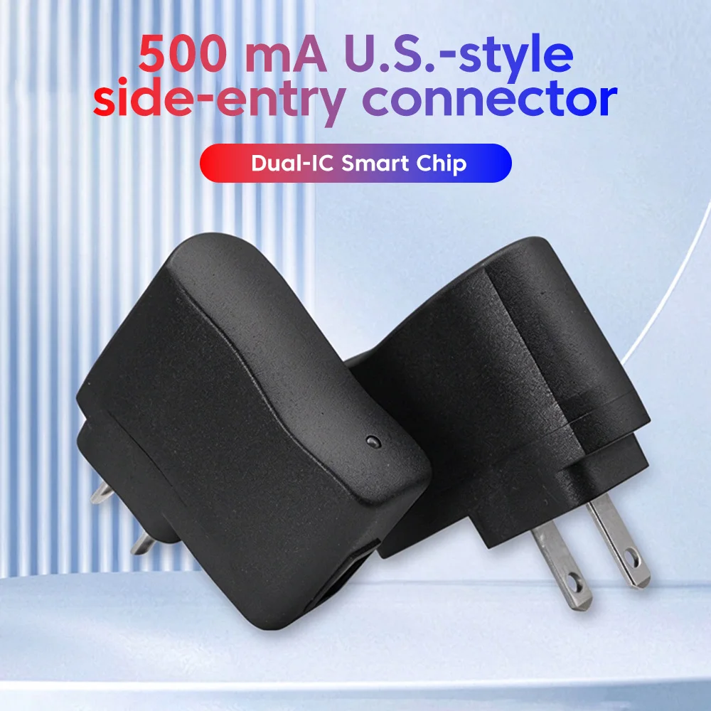 5V0.5A Low Power USB Charger with Color Changing Full Charge Indicator for Radios Players MP3 MP4 V3T Type 5P Charging Adapter