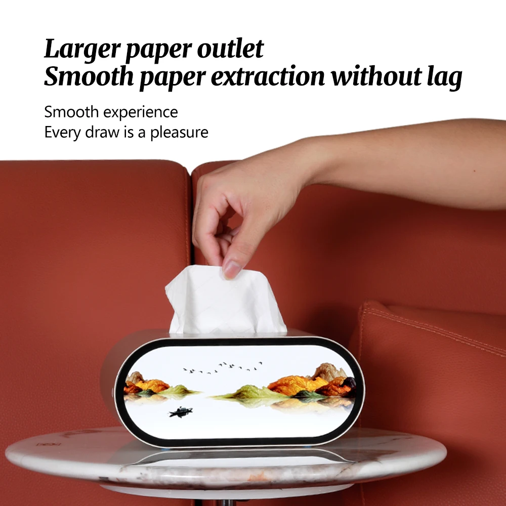 Коробка для салфеток, световая роспись, ночники, перезаряжаемая настольная лампа с бесступенчатым затемнением и 3-цветной яркостью для бумажной коробки для спальни