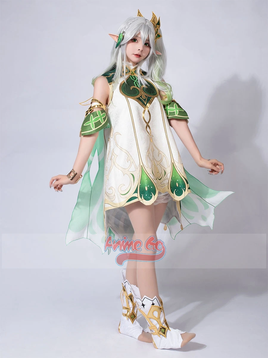 เกม nahida genshin impact COSPLAY Lesser Lord kusanali เครื่องแต่งกายชุดฮาโลวีนสำหรับผู้หญิง C02945- AA