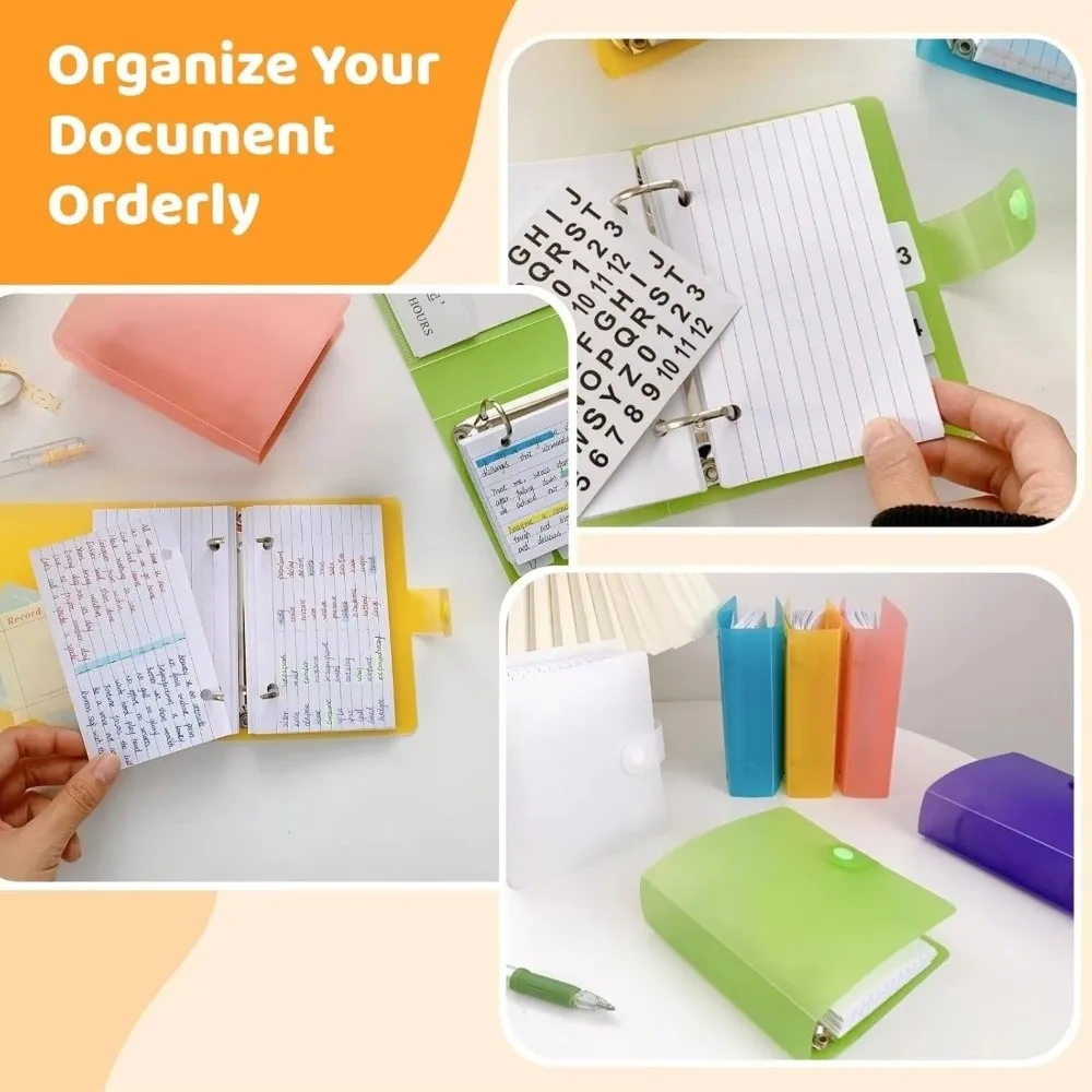 New Double Hole Loose Leaf Memo Binder DIY Macaron Color Refillable Notebook Horizontal Line Vocabulary Notebook Note Taking