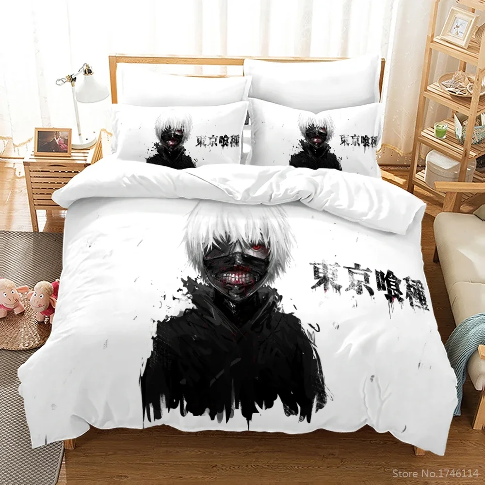 Scary Anime 3D Print Tokyo Ghoul Bedding Set Duvet Cover Set Comforter Cover & Pillowcase Home Textile Twin Full Queen King Size