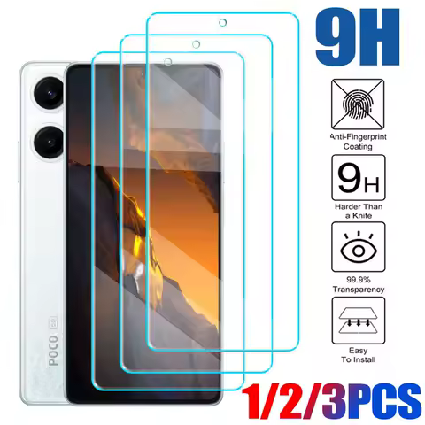 1-3PCS Protective Glass for Poco M5 M6 M4 M3 Pro 4G F3 F4 GT F5 Screen Protector for Xiaomi Poco X3 NFC X4 X5 X6 Tempered Glass
