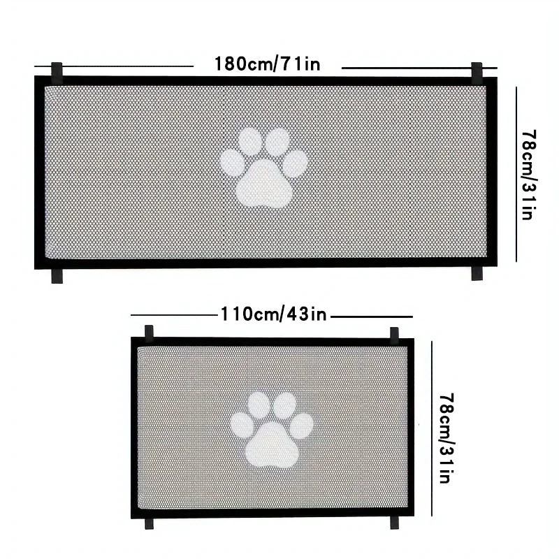 Portátil Pet Partition Safety Net, Poliéster Net para Gato e Cão, Cerca de Proteção de Obstáculos Indoor Cat Screen Door, Pet Shop