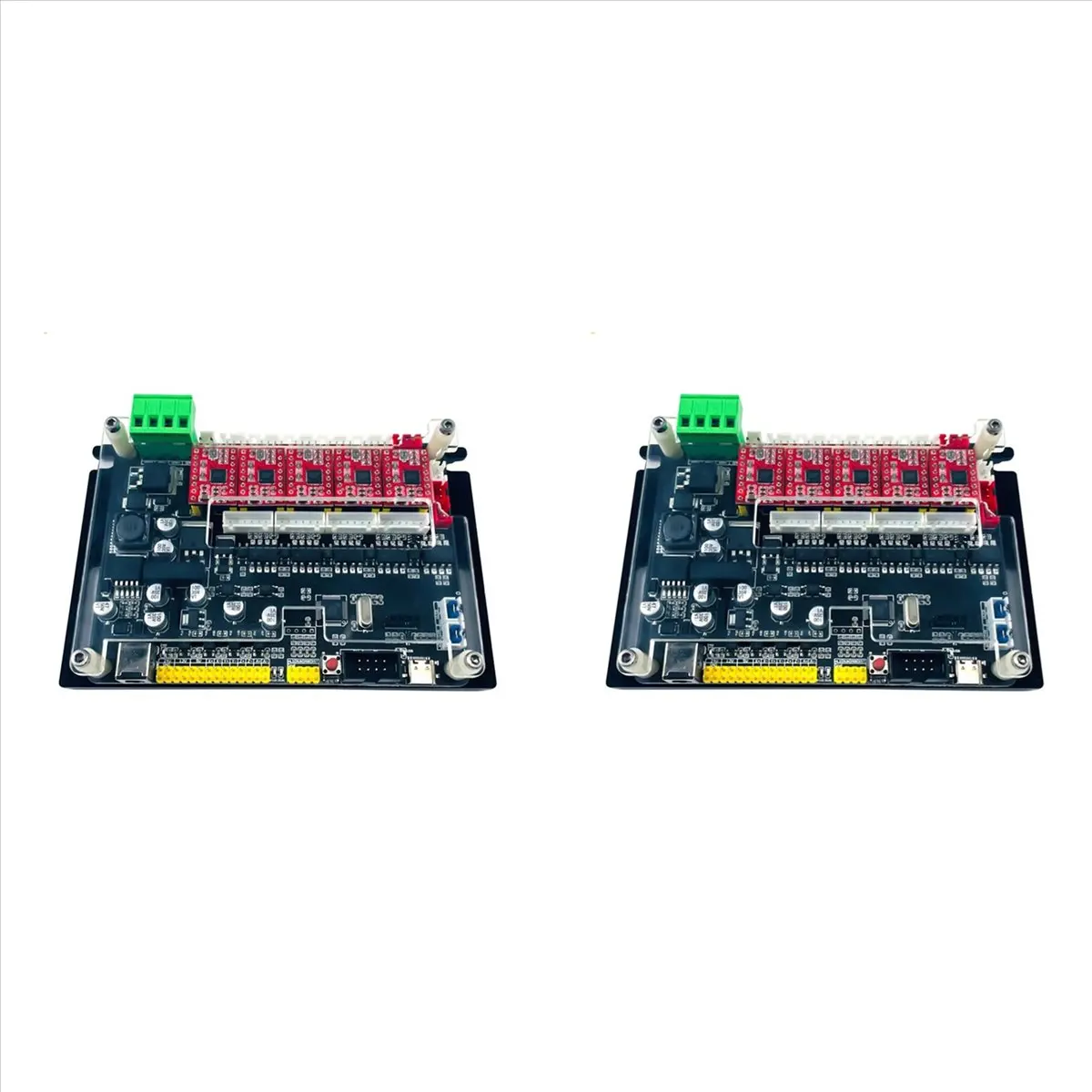2X وحدة تحكم غير متصلة بالإنترنت 32 بت 4 محاور لوحة تحكم، تحكم GRBL، اقتران بصري، مع مغزل 300 وات/500 وات B جديد