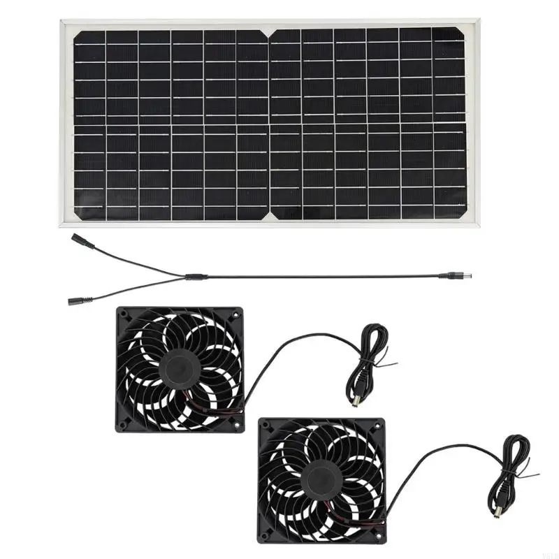 

Y5LB 16W Solar Panel Panel Вентиляционная вентиляция комплект вентилятор монокристаллический кремний для курятника для домашних